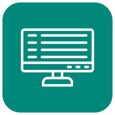 Monitör Vektör Simgesi Tasarım İllüstrasyonu