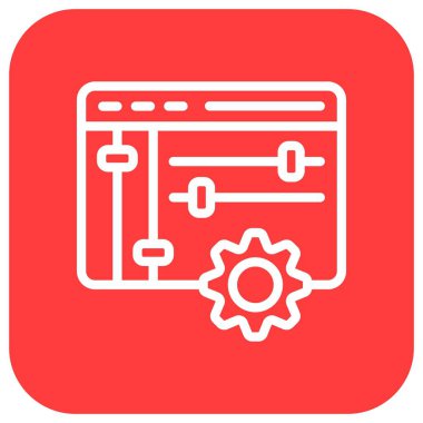 Ayarlar Vektör Simgesi Tasarım İllüstrasyonu