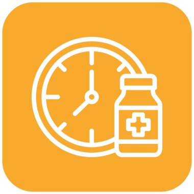 Saat Vektörü Simgesi Tasarım İllüstrasyonu