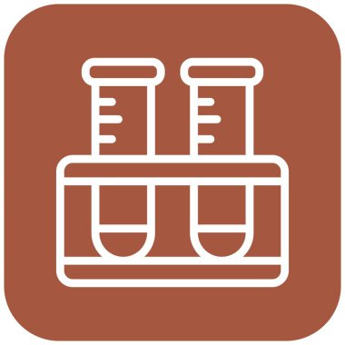 Test Tüpleri Vektör Simgesi Tasarım İllüstrasyonu