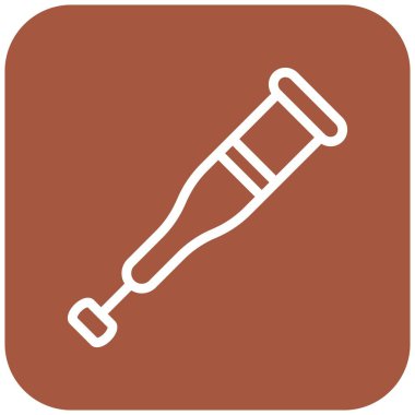 Koltuk değnekleri Vektör Simgesi Tasarımı Çizimi