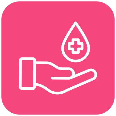 Kan Bağışı Vektörü Simge Tasarımı Çizimi