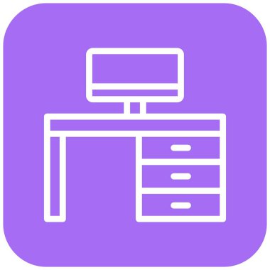 Çalışma Alanı Vektör Simgesi Tasarım İllüstrasyonu