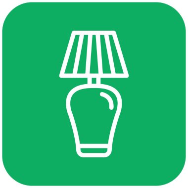 Döşeme Lambası Vektör Simgesi Tasarım İllüstrasyonu