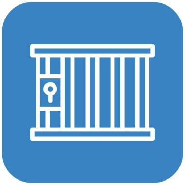 Hapishane Vektörü Simgesi Tasarım İllüstrasyonu