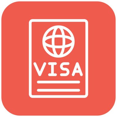 Visa Vector Simgesi Tasarım İllüstrasyonu