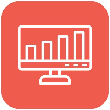 Çubuk Çizelgesi Vektör Simgesi Tasarımı İllüstrasyonu