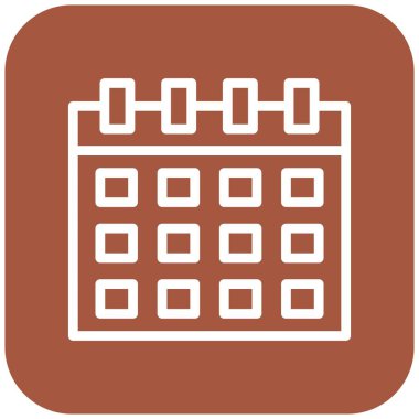 Takvim Vektörü Simgesi Tasarım İllüstrasyonu