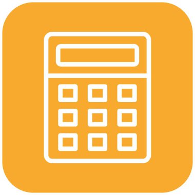 Hesap Makinesi Vektör Simgesi Tasarım İllüstrasyonu