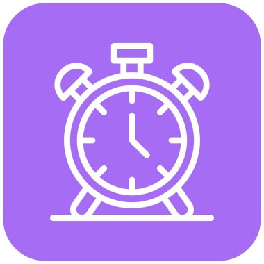 Alarm Saati Vektör Simgesi Tasarım İllüstrasyonu