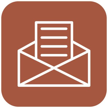 Zarf Vektörü Simgesi Tasarım İllüstrasyonu