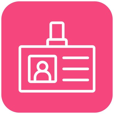 Kimlik kartı Vektör Simgesi Tasarım İllüstrasyonu