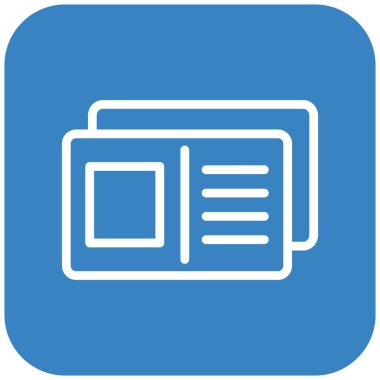 Kartpostal Vektörü Simge Tasarımı İllüstrasyonu