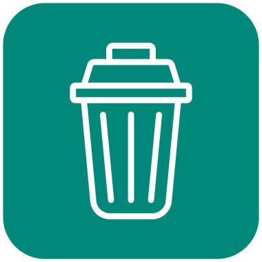 Çöp Vektörü Simgesi Tasarım İllüstrasyonu