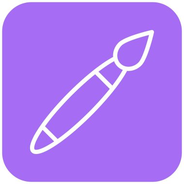 Fırça Vektörü Simgesi Tasarım İllüstrasyonu