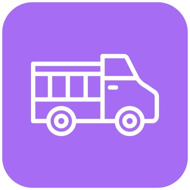 Kamyon Vektör Simgesi Tasarım İllüstrasyonu