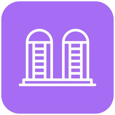 Silo Vektör Simgesi Tasarım İllüstrasyonu