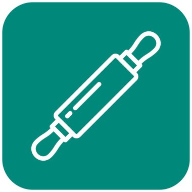 Rolling pin Vektör Simgesi Tasarım Çizimi