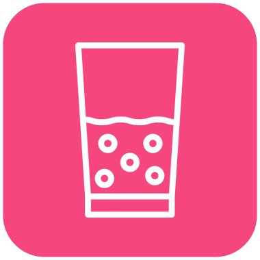 Su Camı Vektör Simgesi Tasarım Çizimi