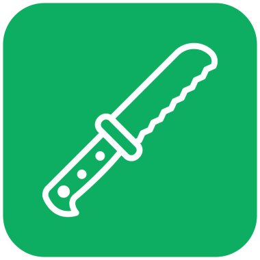 Ekmek Bıçağı Vektör Simgesi Tasarım İllüstrasyonu