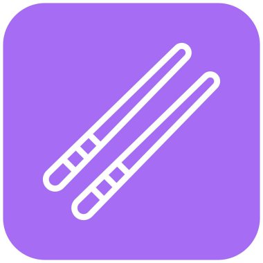 Chopsticks Vektör Simgesi Tasarım İllüstrasyonu