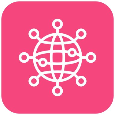 Ağ Vektörü Simgesi Tasarım İllüstrasyonu