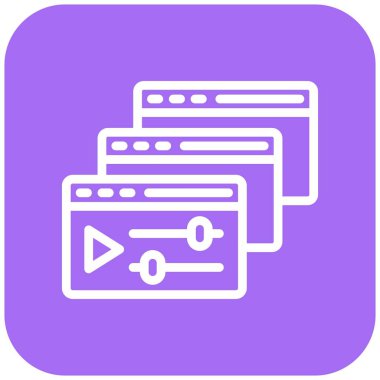 Kurslar Vektör Simgesi Tasarım İllüstrasyonu