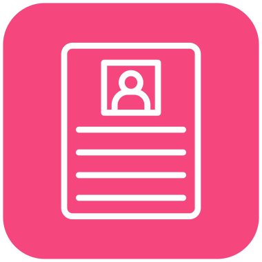 Cv Vektör Simgesi Tasarım İllüstrasyonu