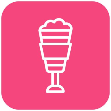 Latte Vektör Simgesi Tasarım İllüstrasyonu