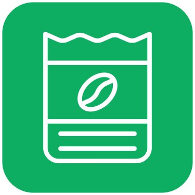 Kahve çekirdeği Vektör Simgesi Tasarım Çizimi