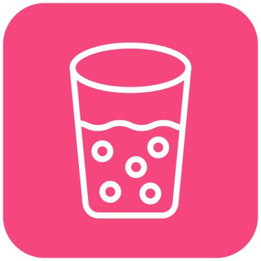 Çekilen Cam Vektör Simgesi Tasarım İllüstrasyonu