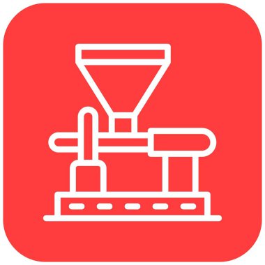 Kahve Değirmeni Vektör Simgesi Tasarım Çizimi