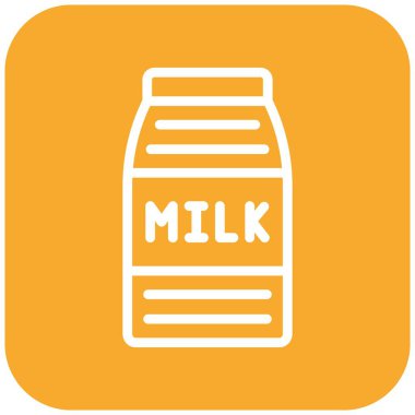 Süt Vektörü Simgesi Tasarım İllüstrasyonu