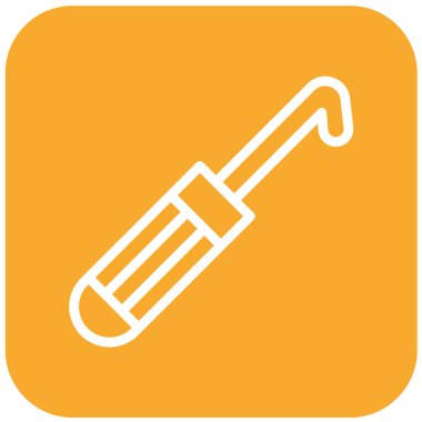 Tığ işi Vektör Simgesi Tasarım İllüstrasyonu