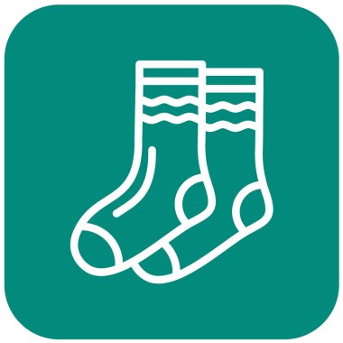 Çorap Vektörü Simgesi Tasarım İllüstrasyonu