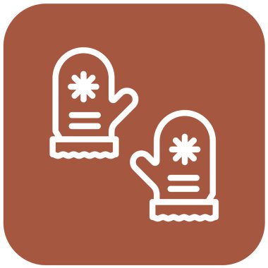 Mitten Vektör Simgesi Tasarım Çizimi