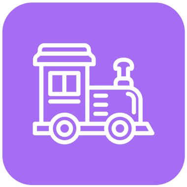 Tren Oyuncağı Vektör Simgesi Tasarım İllüstrasyonu