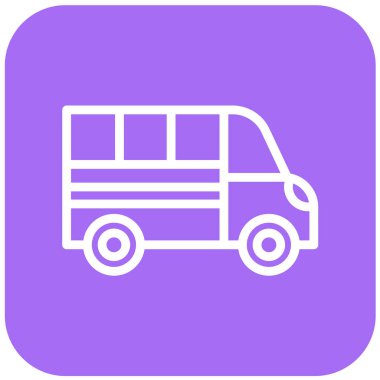 Van Vector Simgesi Tasarım İllüstrasyonu