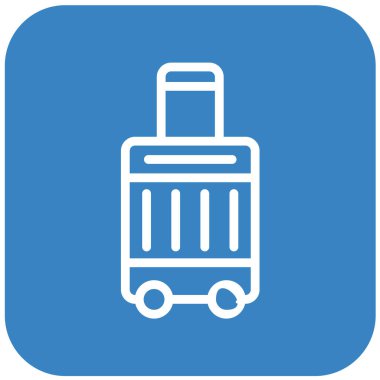 Bagaj Vektörü Simgesi Tasarım İllüstrasyonu