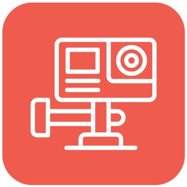 Eylem Kamerası Vektör Simgesi Tasarım İllüstrasyonu