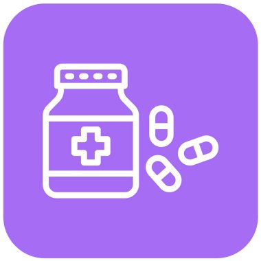 Kapsül Vektör Simgesi Tasarım İllüstrasyonu