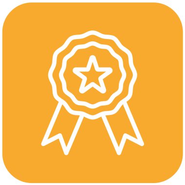 Rozet Vektörü Simgesi Tasarımı İllüstrasyonu