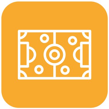 Futbol Sahası Vektör Simgesi Tasarım İllüstrasyonu