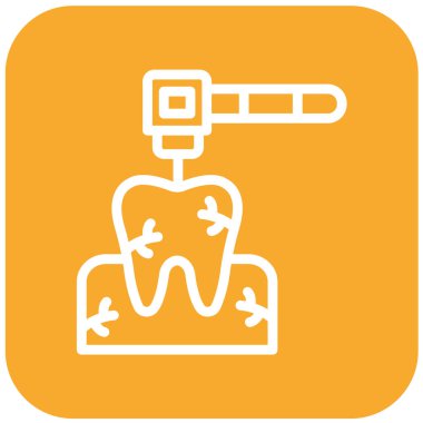 Diş Sondajı Vektör Simgesi Tasarım İllüstrasyonu