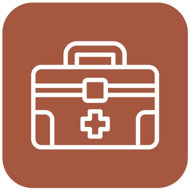İlk Yardım Kiti Vektör Simgesi Tasarım İllüstrasyonu