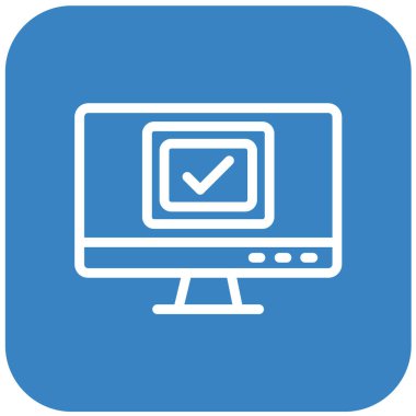 İşaretli Kutu Vektör Simgesi Tasarım İllüstrasyonu