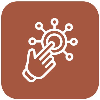 Etkileşim Vektörü Simgesi Tasarım İllüstrasyonu