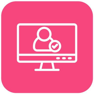 Doğrulanmış kullanıcı Vektörü Simgesi Tasarım İllüstrasyonu