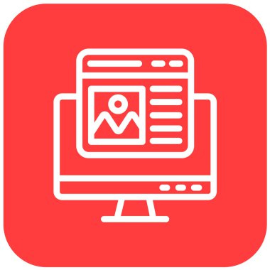 Mockup Vektör Simgesi Tasarım İllüstrasyonu