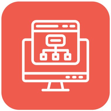 Akış Çizelgesi Vektör Simgesi Tasarım İllüstrasyonu